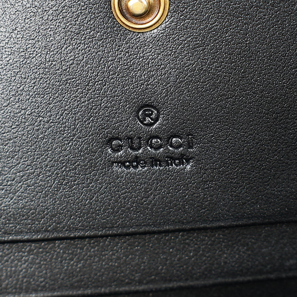 Gucci Black GG Marmont Card Case Wallet
