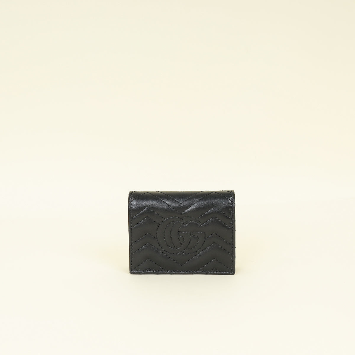 Gucci Black GG Marmont Card Case Wallet