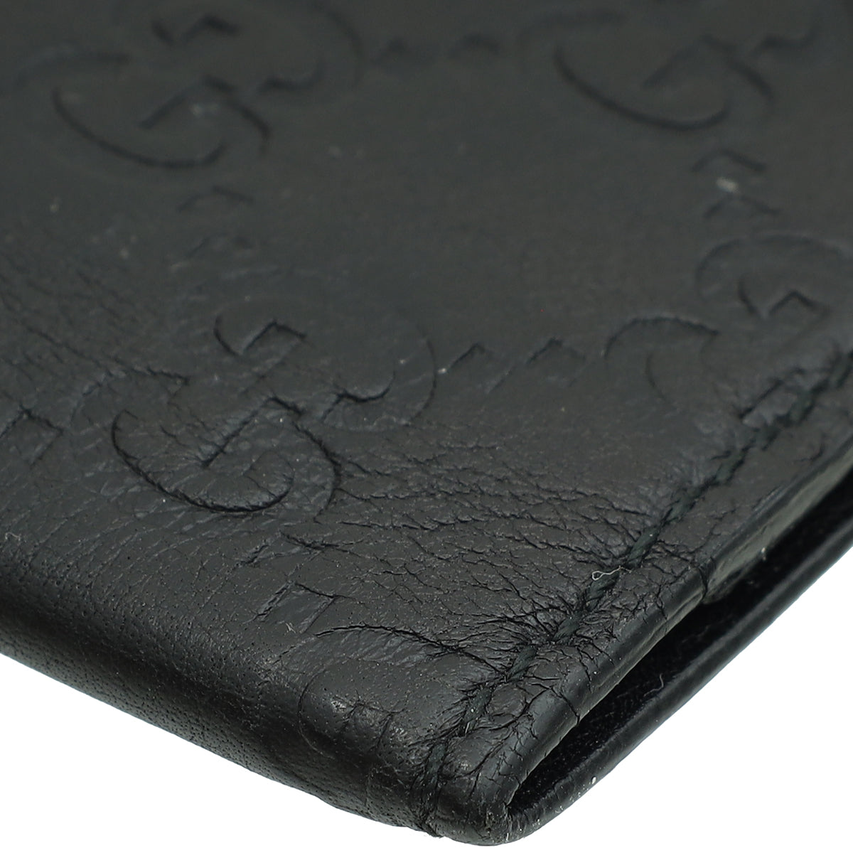 Gucci Black Guccissima Bifold Long Wallet