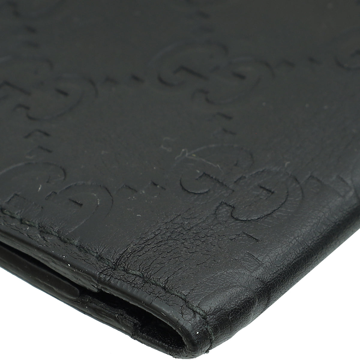 Gucci Black Guccissima Bifold Long Wallet