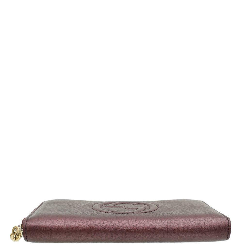 Gucci Violet Soho Zip Around Wallet