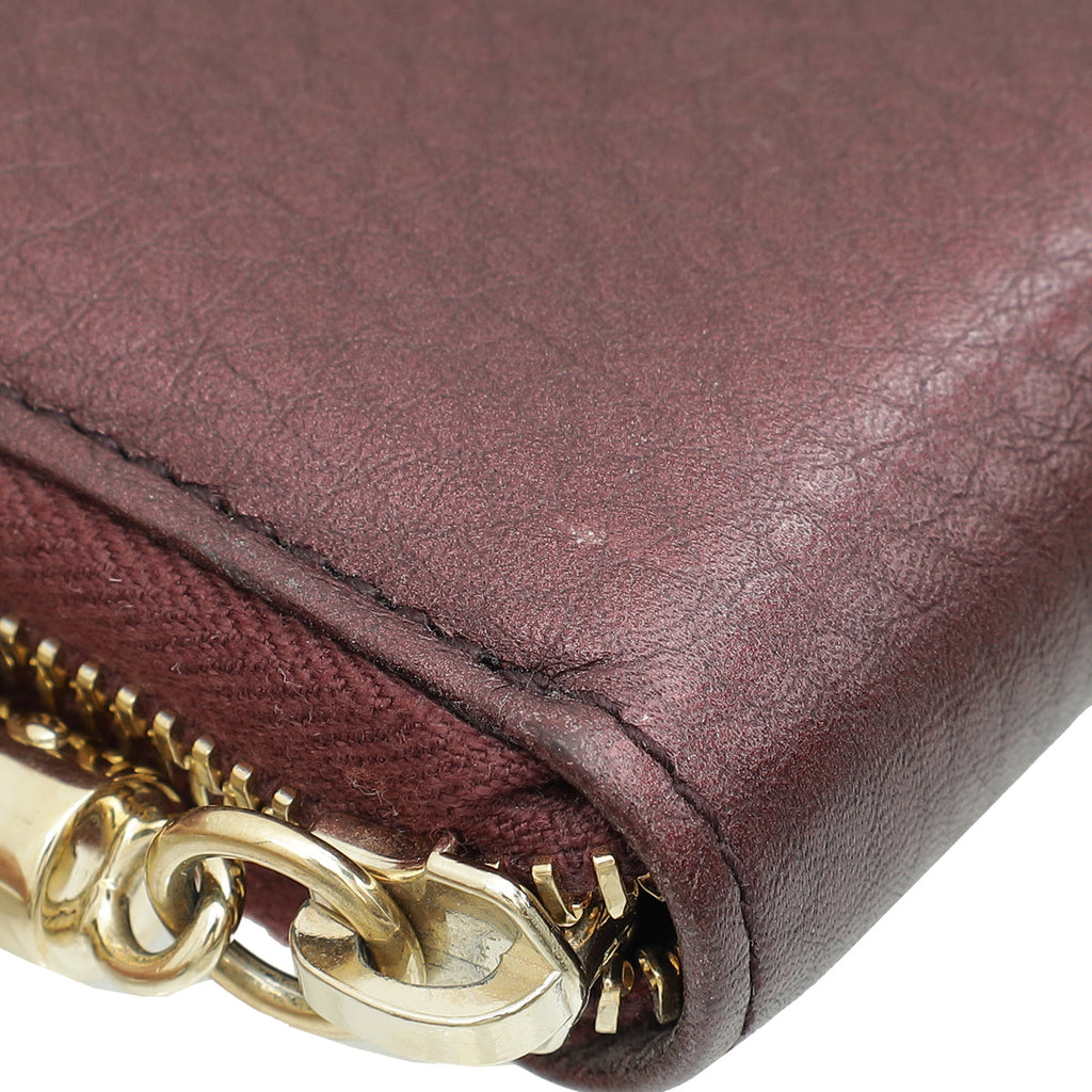 Gucci Violet Soho Zip Around Wallet