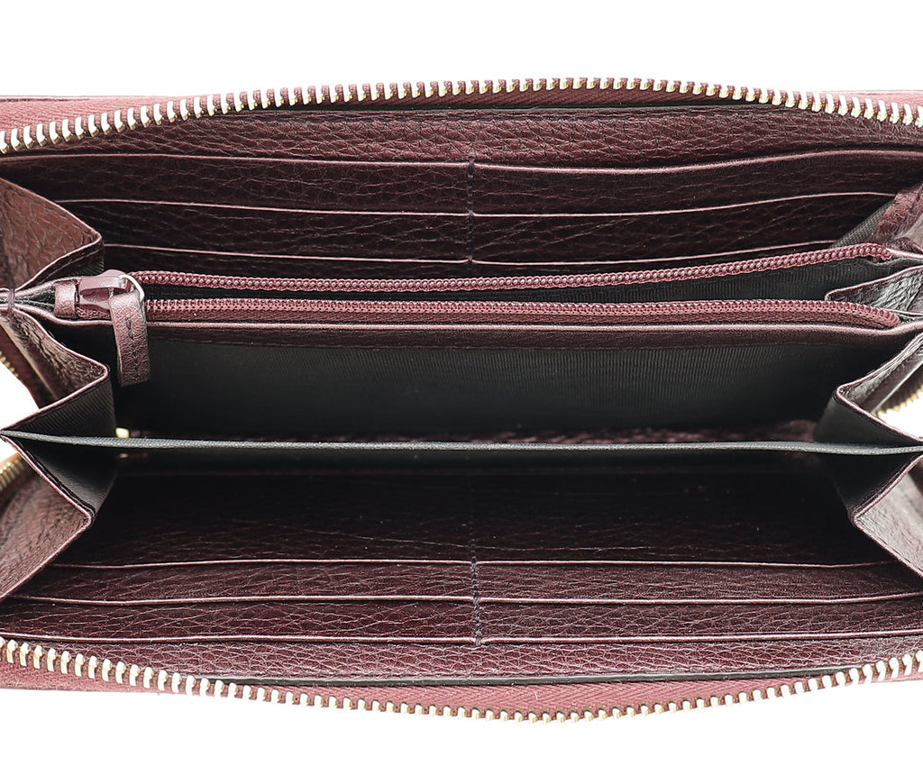 Gucci Violet Soho Zip Around Wallet