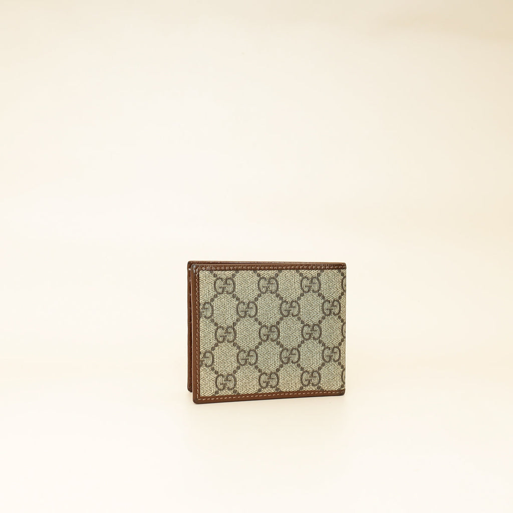 Gucci Bicolor GG Supreme Interlocking G Bi-Fold Wallet