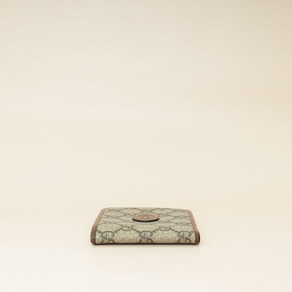 Gucci Bicolor GG Supreme Interlocking G Bi-Fold Wallet