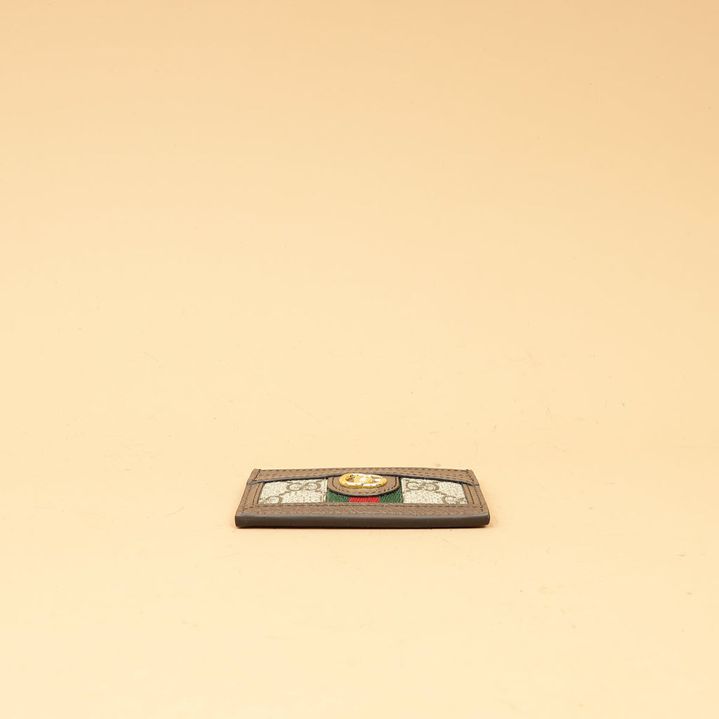 Gucci Brown Ophidia GG Card Case