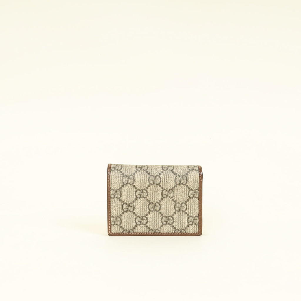 Gucci Bicolor GG Supreme Horsebit 1955 Card Case Wallet