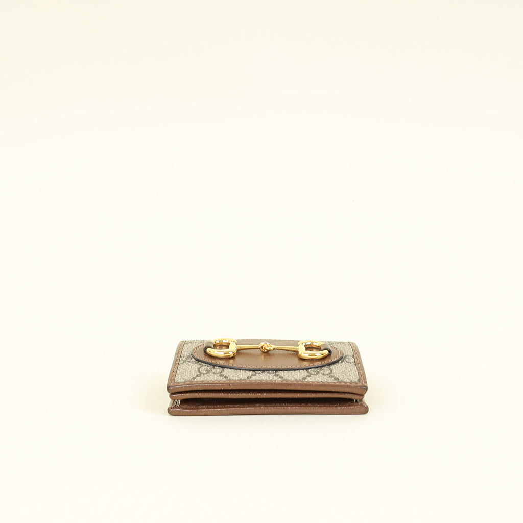 Gucci Bicolor GG Supreme Horsebit 1955 Card Case Wallet