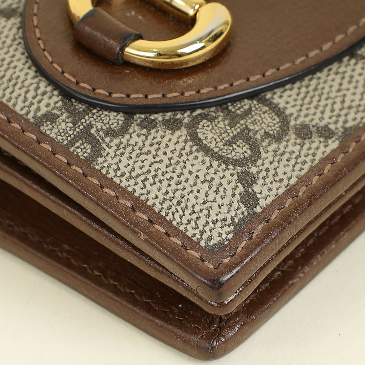 Gucci Bicolor GG Supreme Horsebit 1955 Card Case Wallet