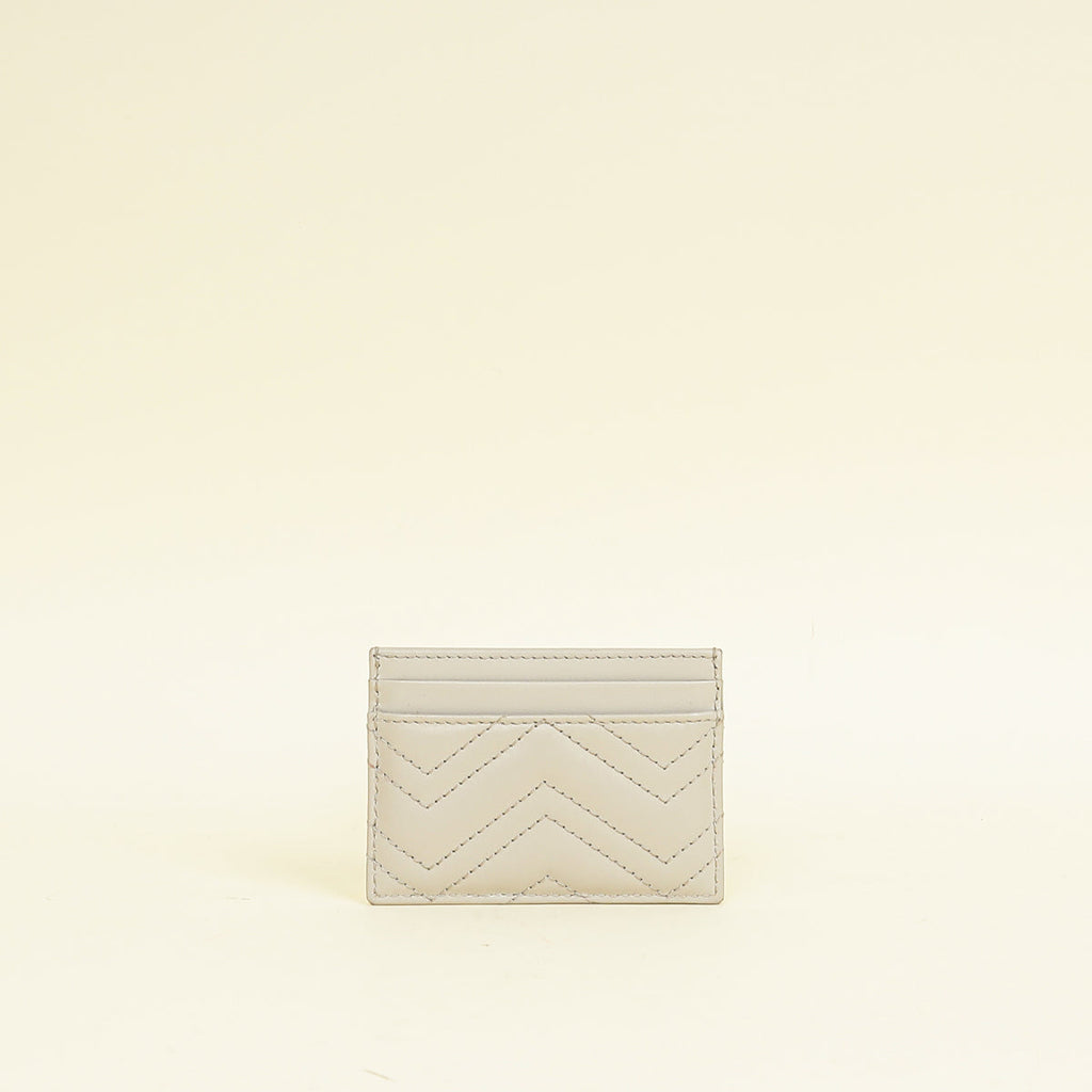 Gucci Light Grey GG Marmont Card Case