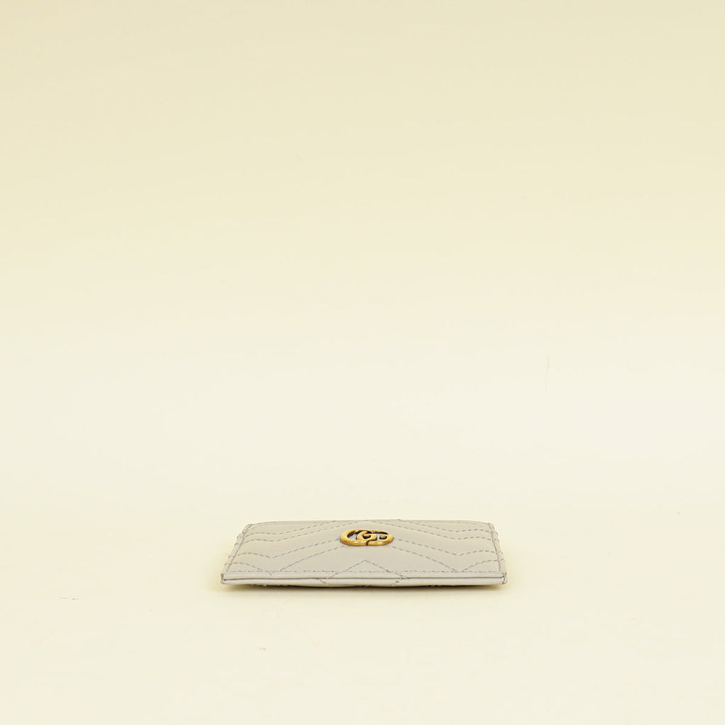Gucci Light Grey GG Marmont Card Case