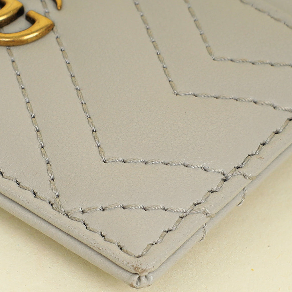 Gucci Light Grey GG Marmont Card Case