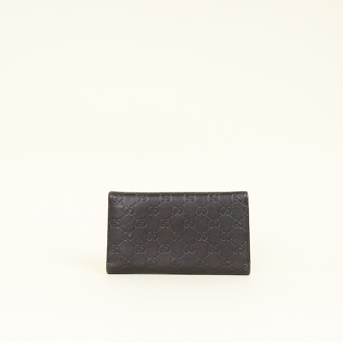 Gucci Chocolate GG Guccissima Continental Flap Wallet