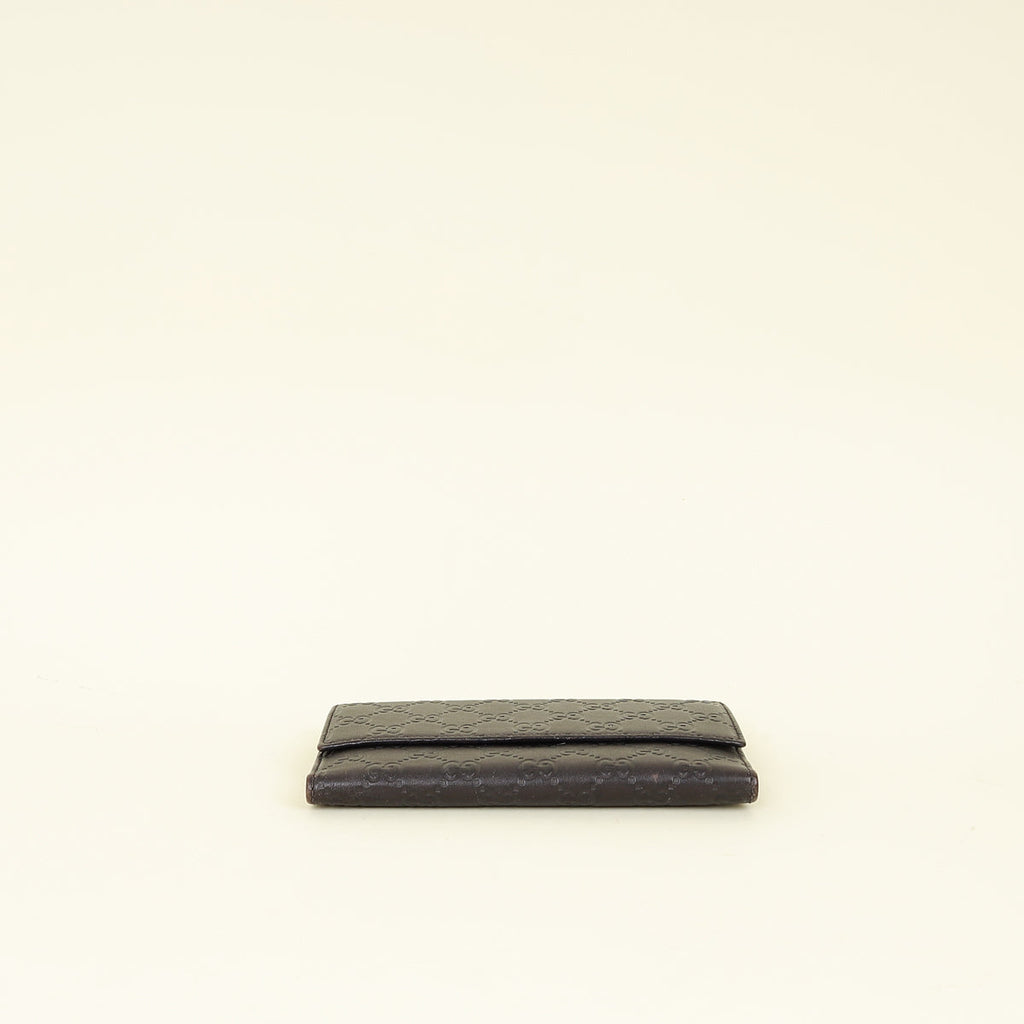 Gucci Chocolate GG Guccissima Continental Flap Wallet