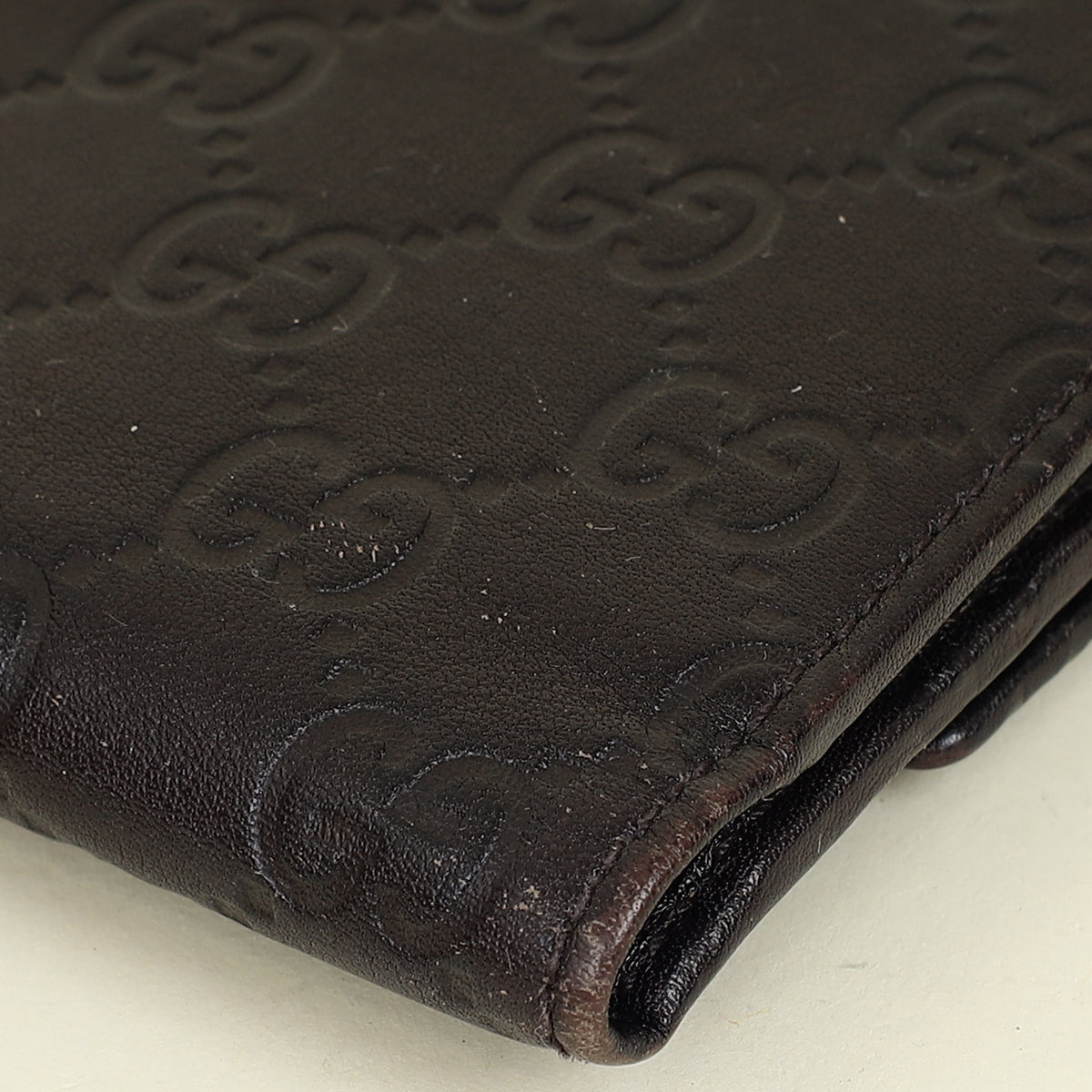 Gucci Chocolate GG Guccissima Continental Flap Wallet