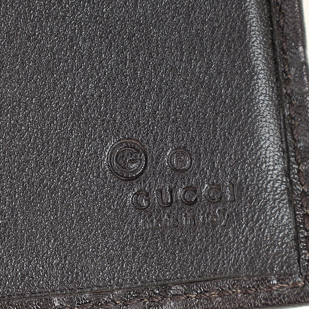 Gucci Chocolate GG Guccissima Continental Flap Wallet