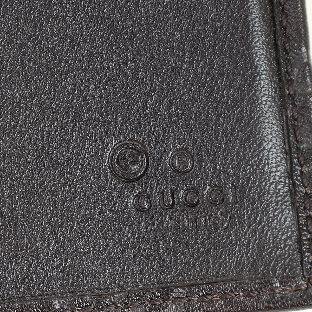 Gucci Chocolate GG Guccissima Continental Flap Wallet