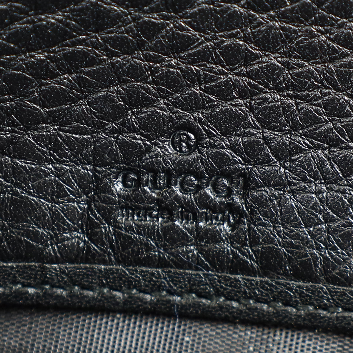 Gucci Black Interlocking G Soho Zip Wallet