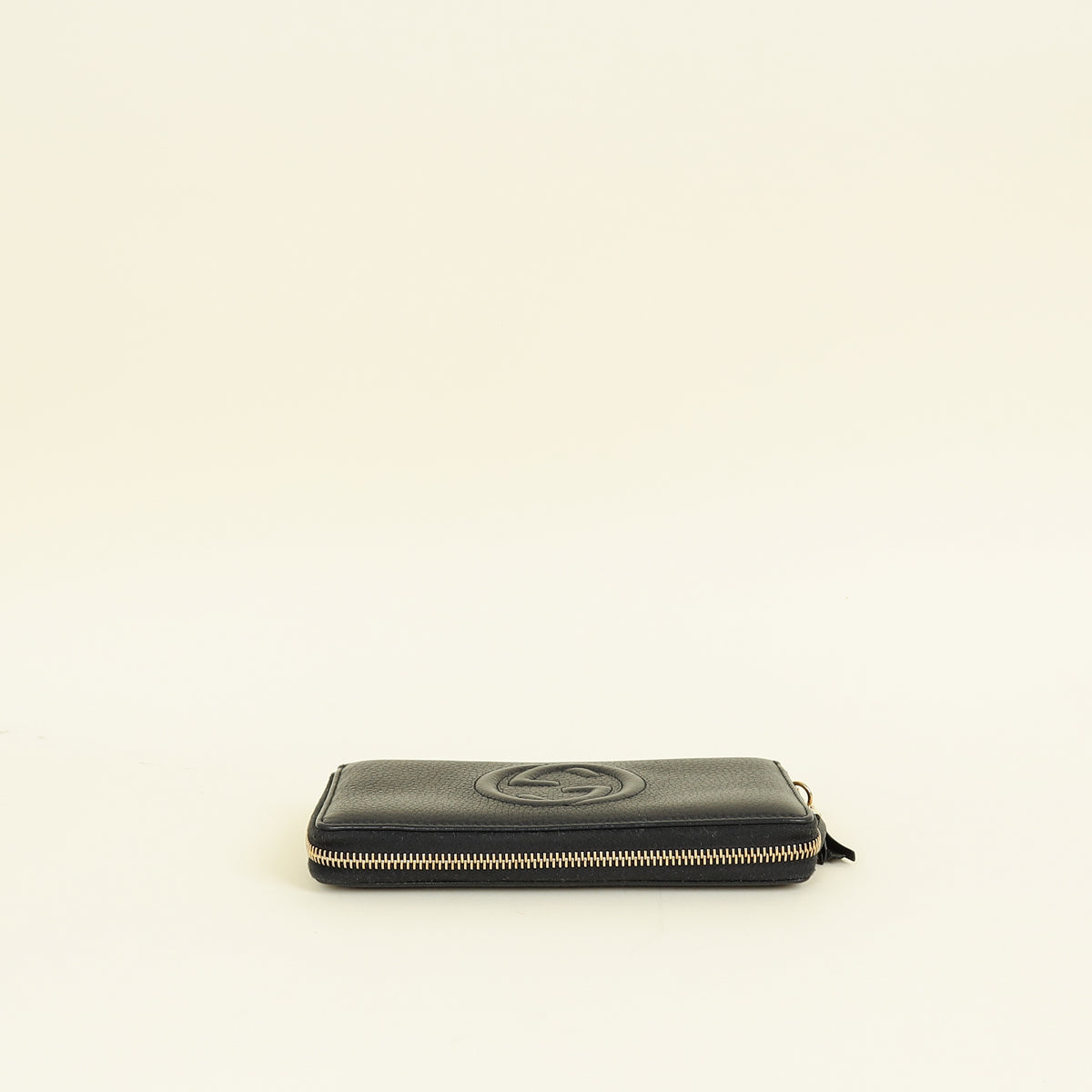 Gucci Black Interlocking G Soho Zip Wallet