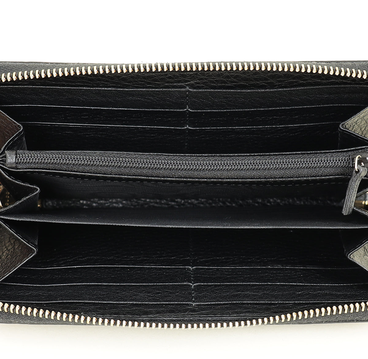 Gucci Black Interlocking G Soho Zip Wallet