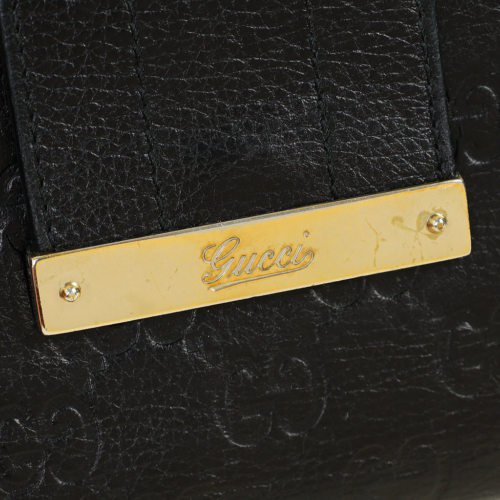 Gucci Black Guccissima French Wallet