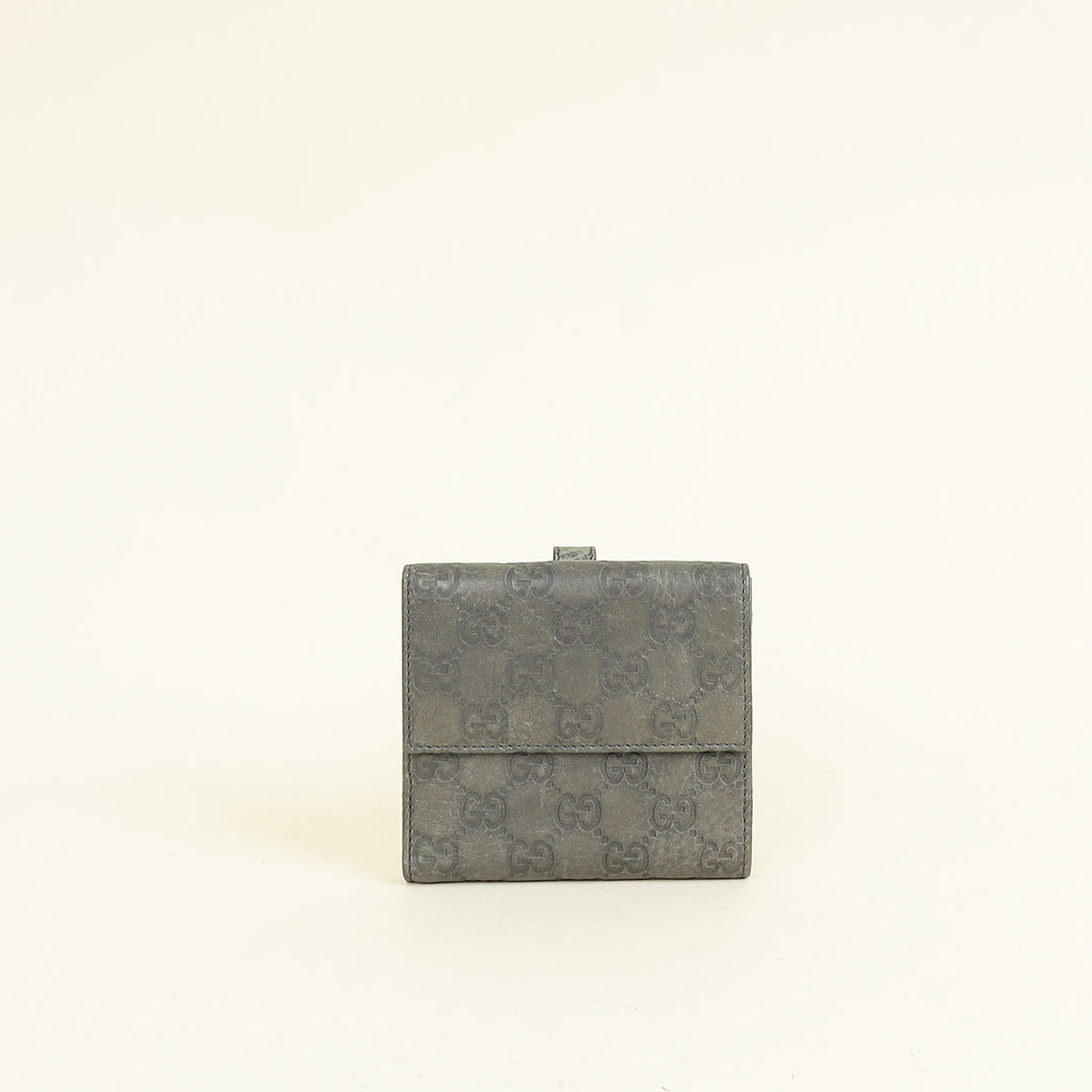 Gucci Gray Guccissima Jackie Small Wallet