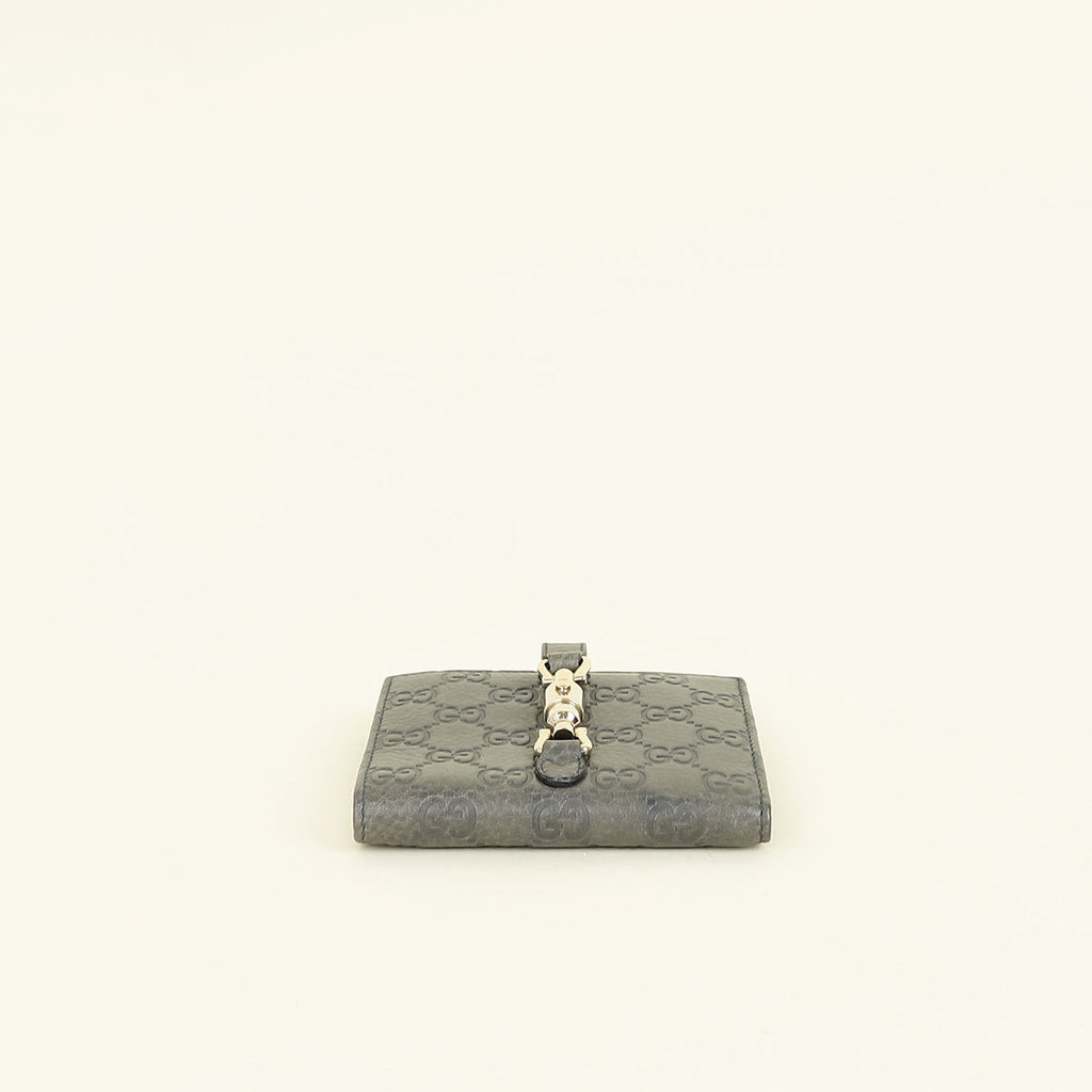 Gucci Gray Guccissima Jackie Small Wallet