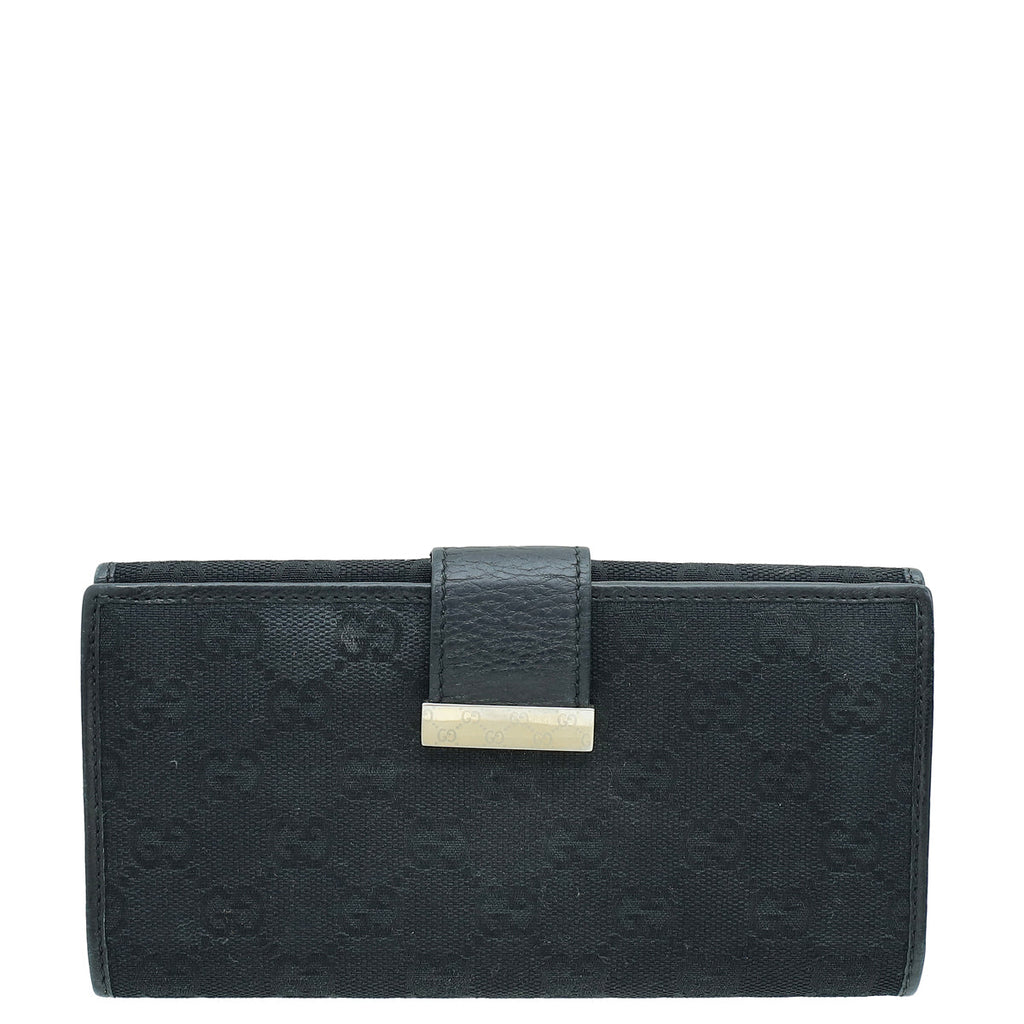 Gucci Black GG French Wallet