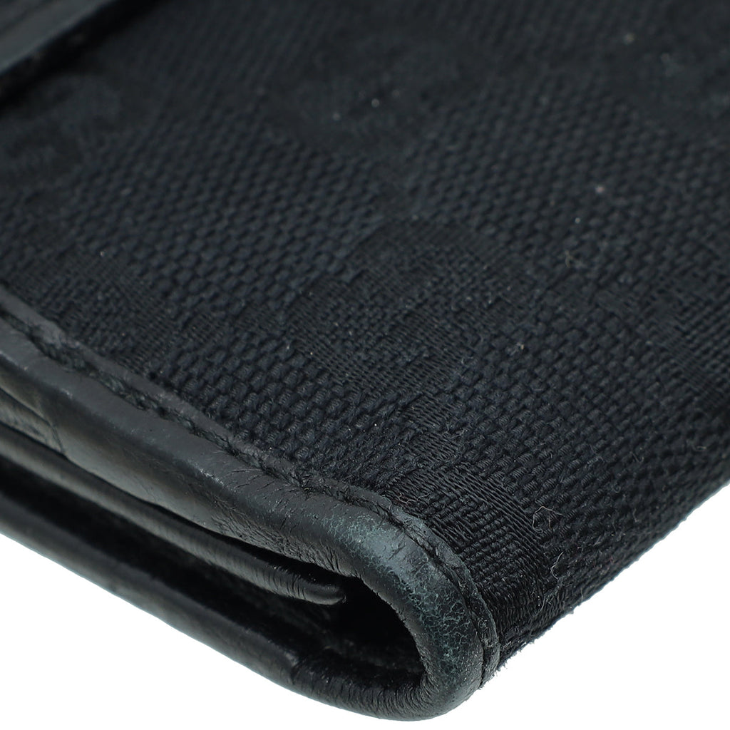 Gucci Black GG French Wallet