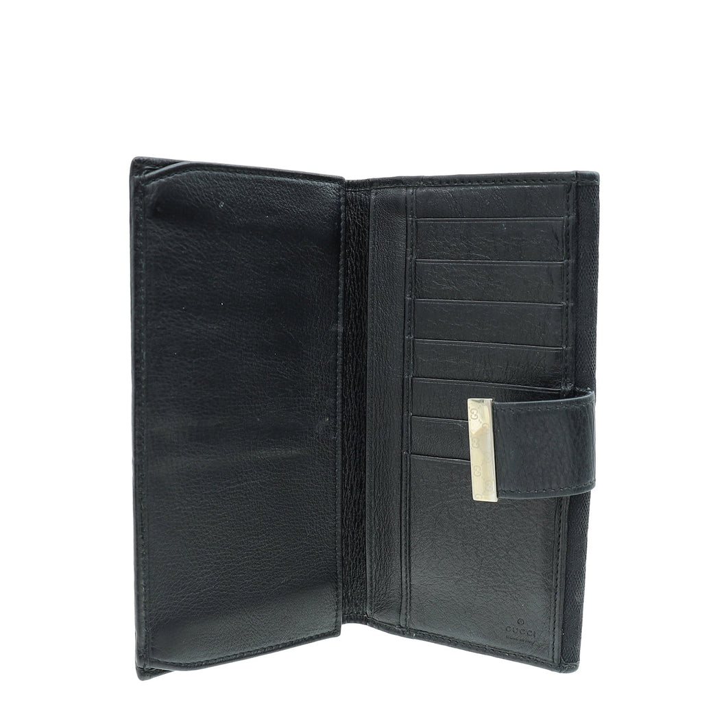 Gucci Black GG French Wallet