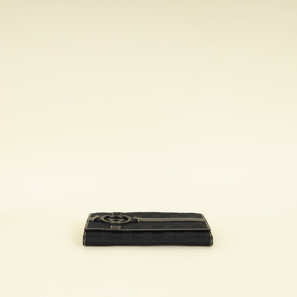 Gucci Black GG Royal Continental Wallet