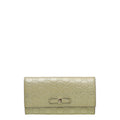 Gucci Champagne GG Guccissima Bow Continental Wallet