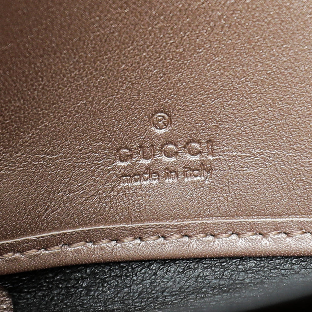 Gucci Rose Beige GG Guccissima Zip Around Lovely Wallet