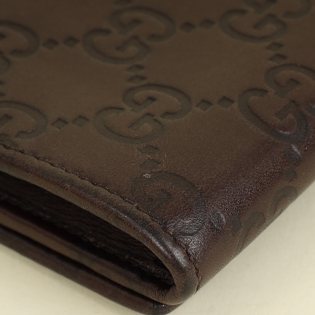 Gucci Brown Guccissima Card Holder