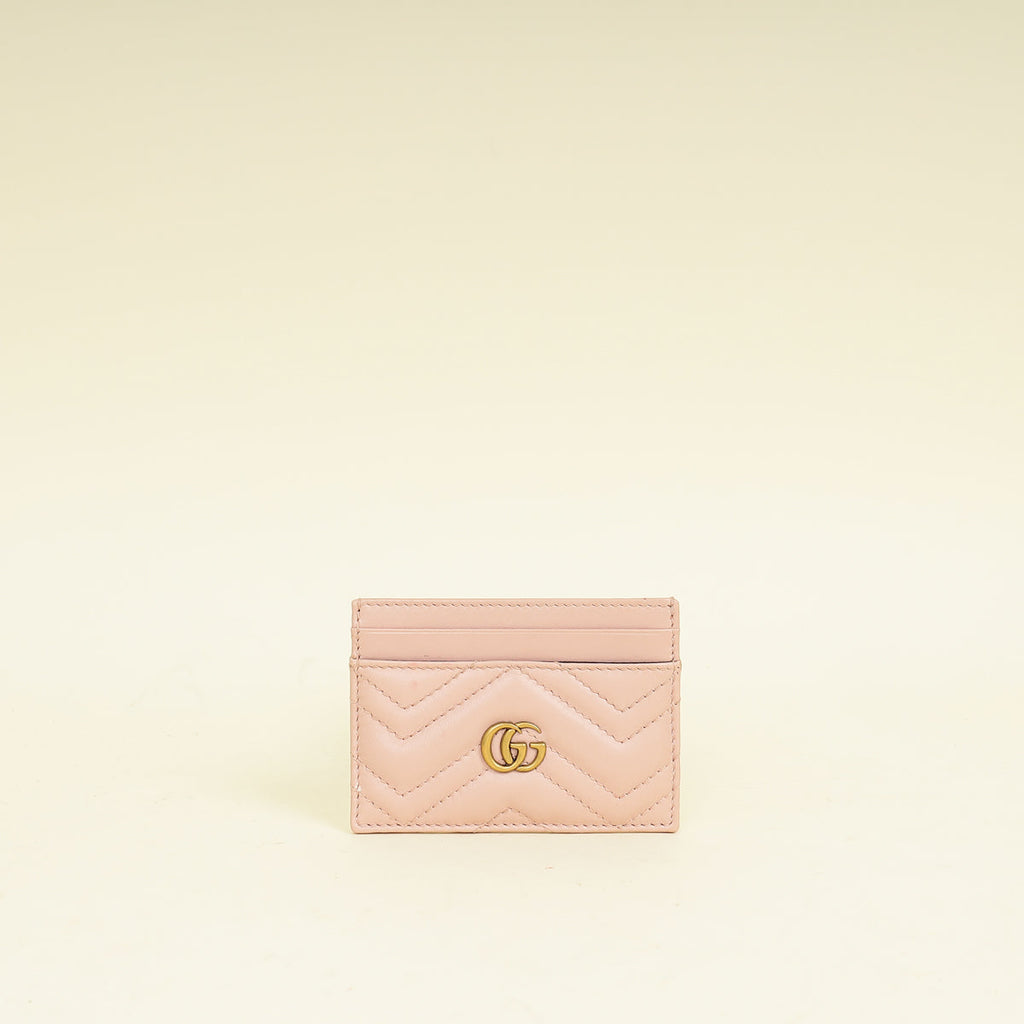 Gucci Light Pink GG Marmont Card Case