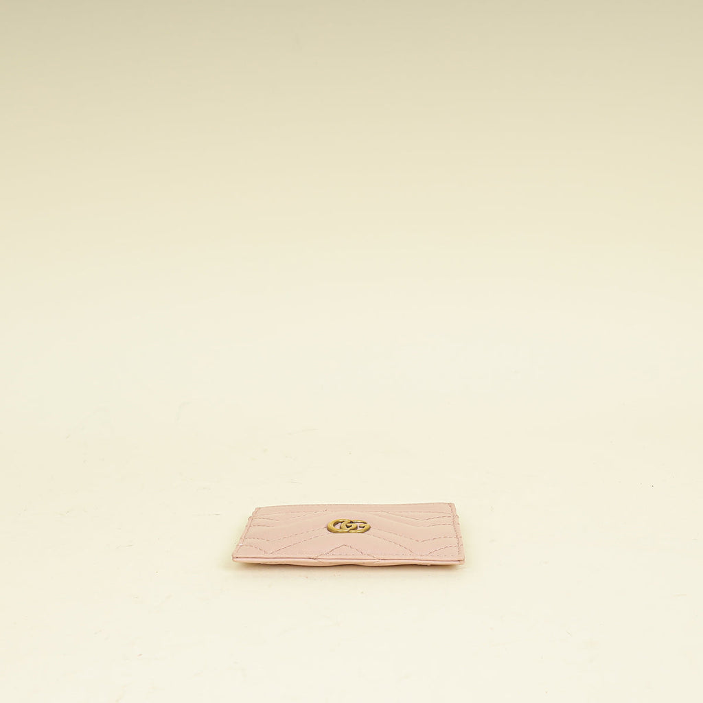 Gucci Light Pink GG Marmont Card Case