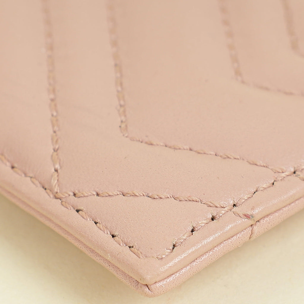 Gucci Light Pink GG Marmont Card Case