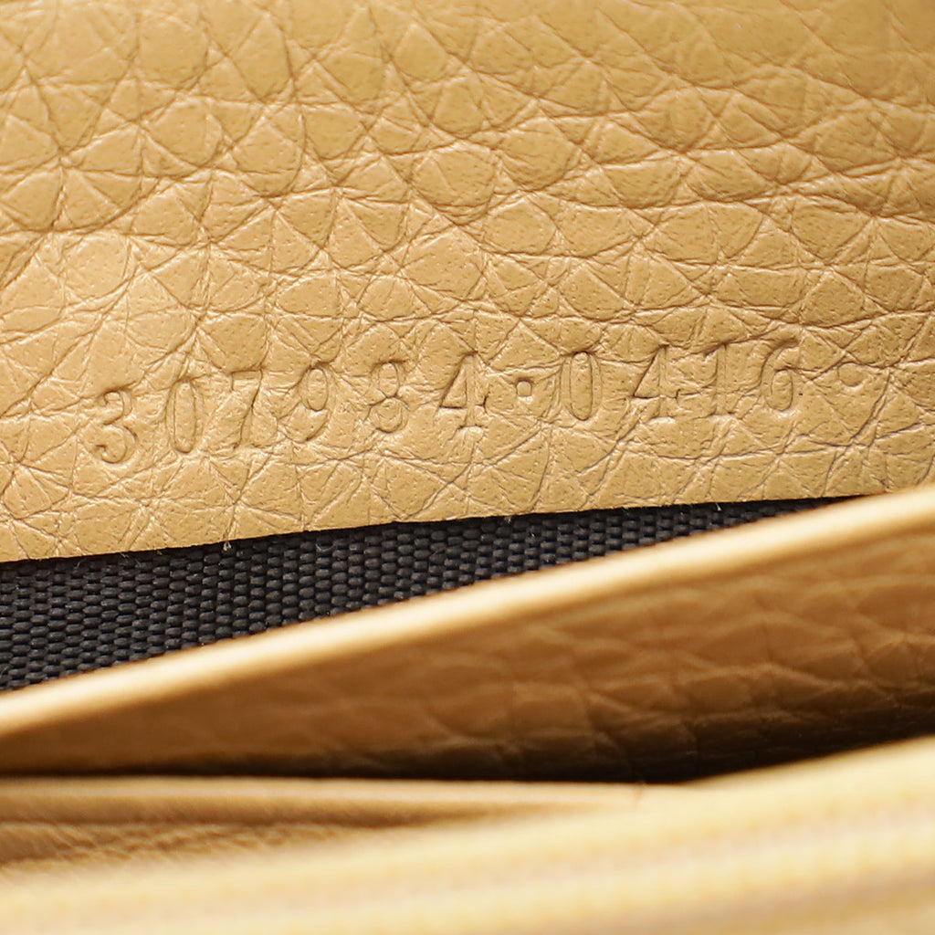 Gucci Nude Bamboo Tassel Zip Around Wallet