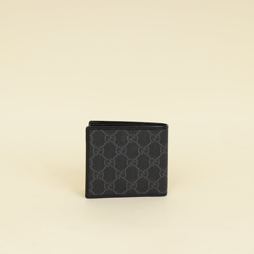 Gucci Black GG Supreme Bifold Wallet