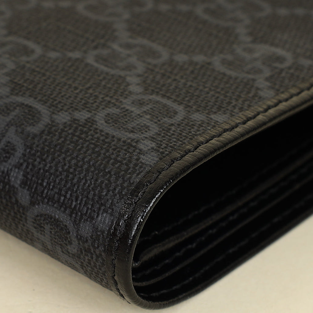 Gucci Black GG Supreme Bifold Wallet