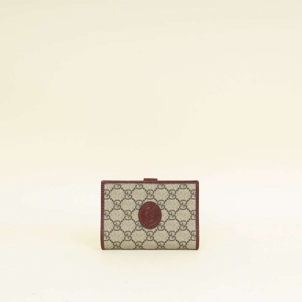 Gucci Bicolor Interlocking G Supreme Passport Wallet