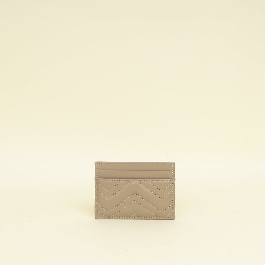 Gucci Taupe GG Marmont Card Case