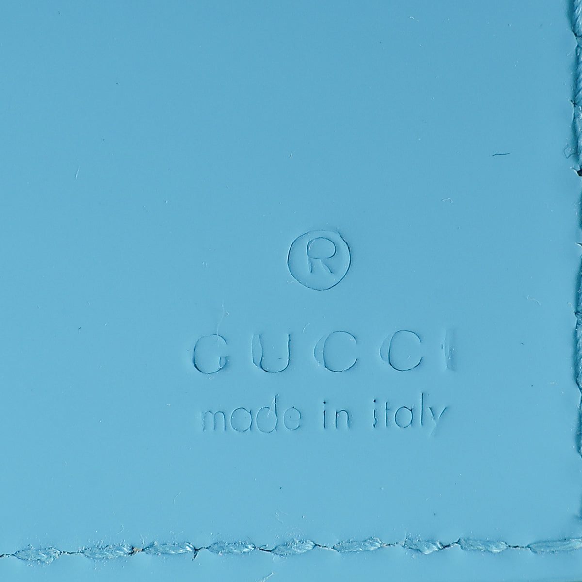 Gucci Neon Blue GG Embossed Rubberized Bi-Fold Wallet