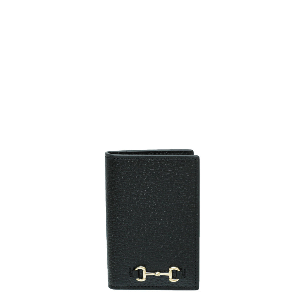 Gucci Black Horsebit Card Case
