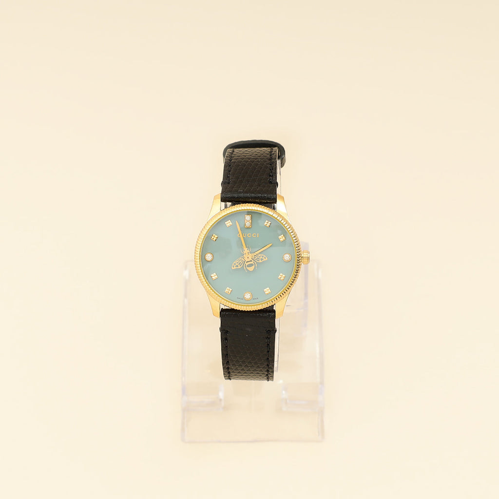 Gucci Gold PVD Stainless Steel G-Timeless Bee Logo 29mm Quartz Watch