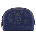 Chanel Coco Mark Denim Pouch