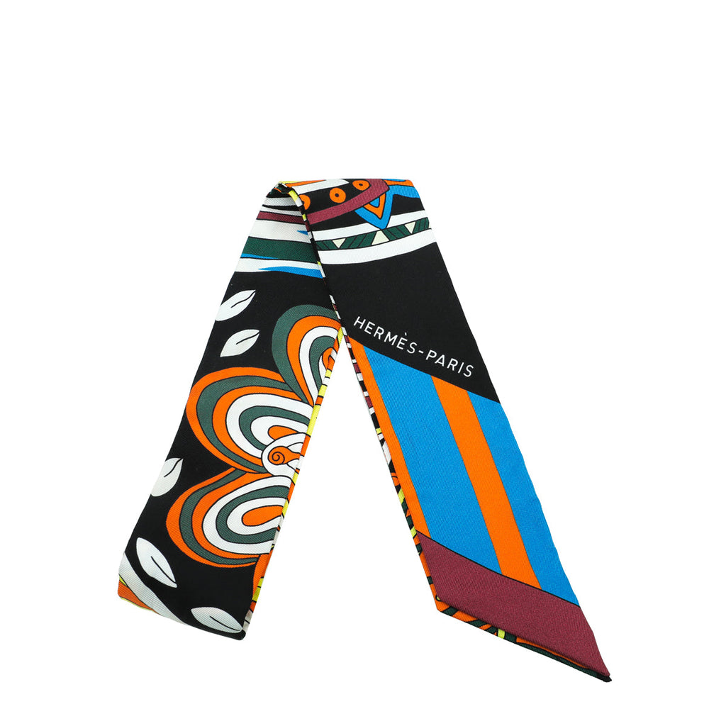 Hermes Multicolor Le Jardin De Mahr Silk Twilly