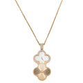 Van Cleef & Arpels 18K Pink Gold Diamonds Alhambra Secret Quartz Pendant Watch
