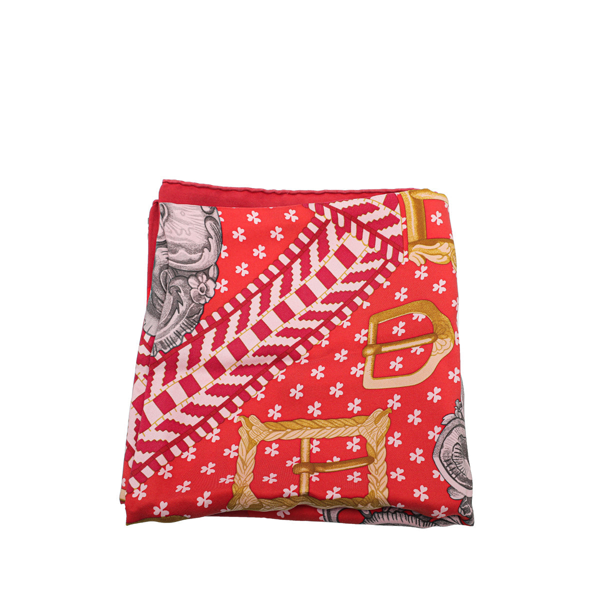 Hermes Bicolor L'Art Du Sarasa Silk 90 Scarf