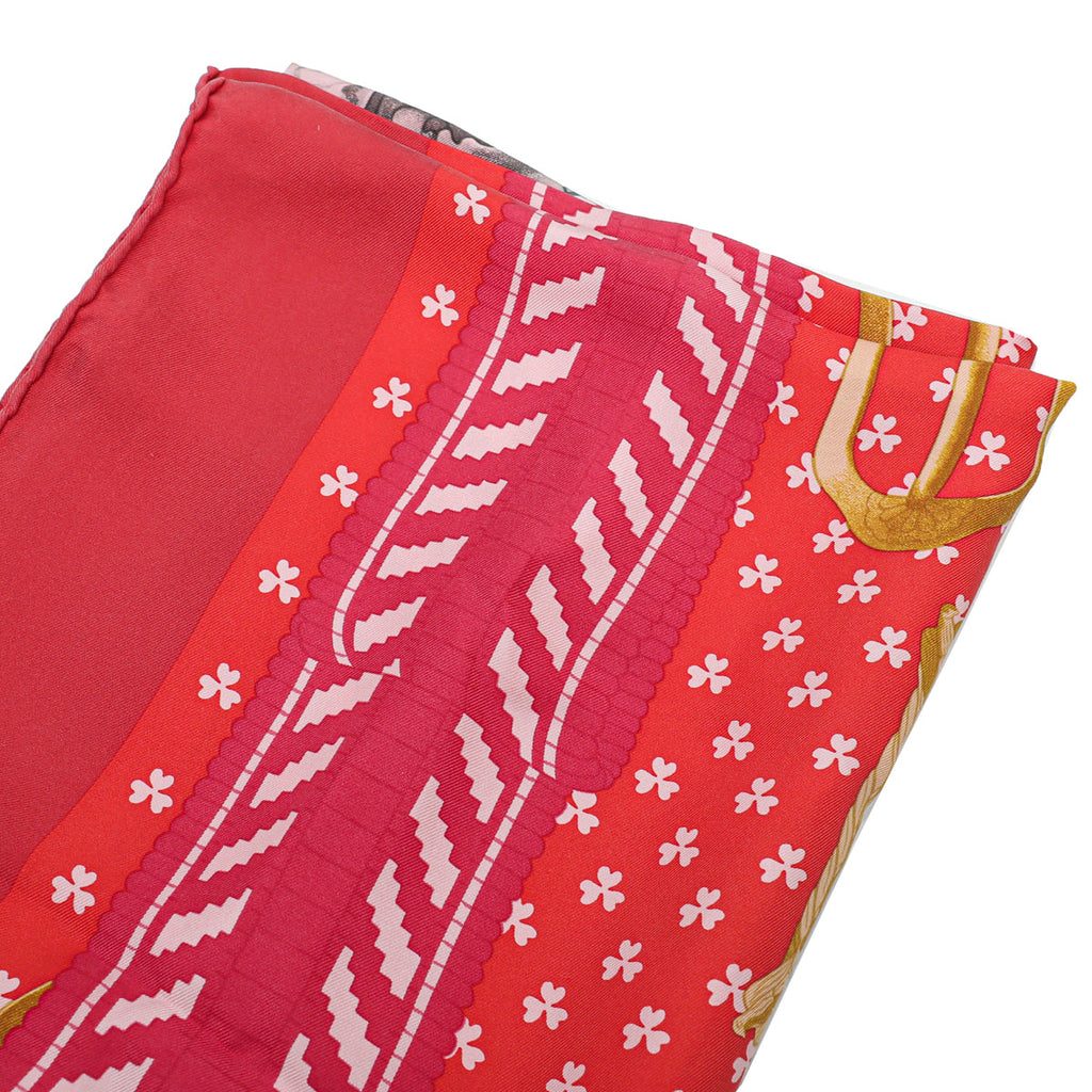 Hermes Bicolor L'Art Du Sarasa Silk 90 Scarf